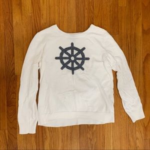 Nautica long sleeve ship’s wheel instarsia sweater